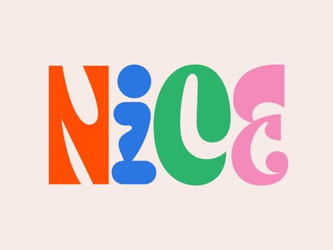 Nice by Rafael Serra on Dribbble Typographie Logo, Inspiration Typographie, Graphisches Design, Typographic Logo, Typography Letters, Typography Inspiration, Typography Lettering, 로고 디자인, Design Graphique