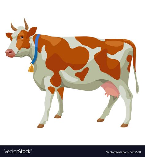 Cow Side View, Animated Cow, Cow Cartoon Images, Brown And White Cow, Cow Cartoon, Spotted Cow, Inkscape Tutorials, Love Images With Name, Logo Illustration Design