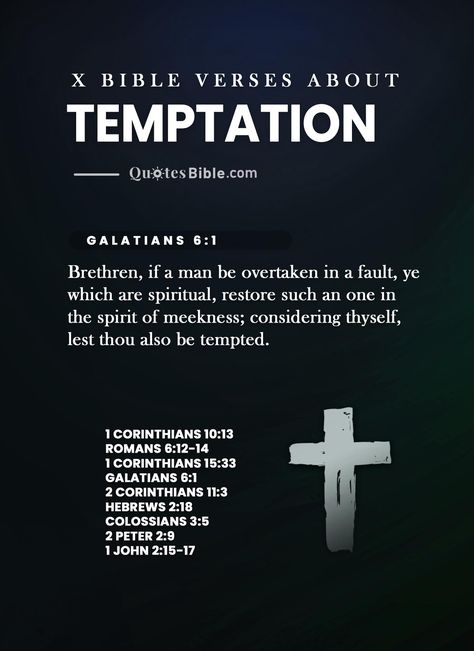 Bible Verses Temptation, Verses About Temptation, Biblical Quotes Inspirational, Life Skills Lessons, Gods Guidance, Best Bible Verses, Bible Plan, Powerful Bible Verses, Christian Bible Study