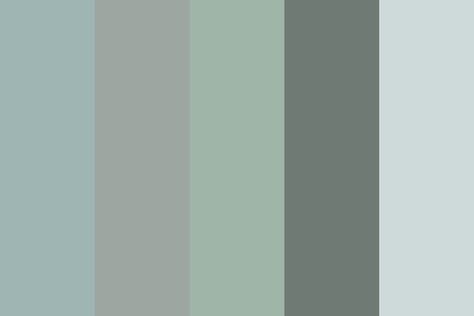 muted green/blue/grey Color Palette Blue Color Pallet, Brown And Blue Living Room, Blue Gray Paint Colors, Room Colours, Colour Pallets, Blue Gray Paint, Branding Inspo, Muted Green, Grey Color Palette