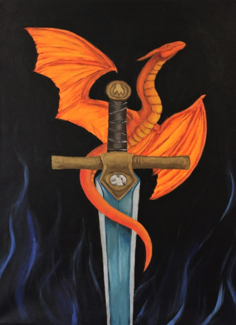 Dungeons And Dragons Painting, Dnd Painting, Dragon Painting, Etsy Handmade, Artwork Painting, Handmade Shop, Kid Room Decor, Dungeons And Dragons, Etsy Wall Art