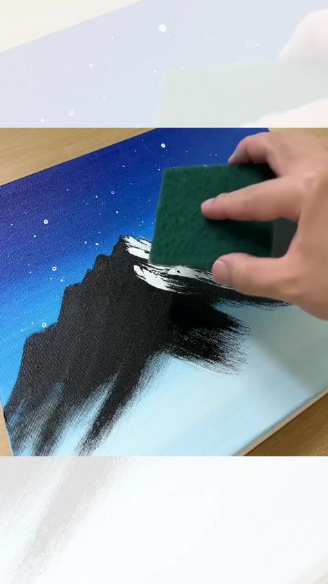 How to Draw Snowy Mountains | By Painting Skills Mountain Lake Painting Acrylic, Mountain And Lake Painting Easy, Snow Capped Mountains Painting, Snow Mountains Painting, How To Paint Mountains, Snowy Mountains Painting, Easy Mountain Painting, Snowy Mountain Painting, Snow Mountain Painting