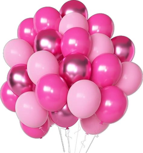 Chrome Pink, Happy 12th Birthday, Pink Latex, Beautiful Balloons, 13 Birthday, Princess Party Decorations, Princess Decorations, Pink Chrome, Dark Magenta