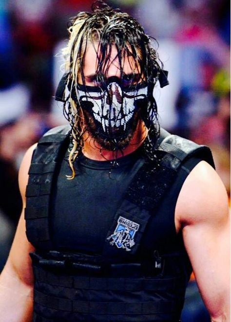 the reason i like this mask is because of the design on it this is a very cool design of a mask and is used to hide half of his face which can hide his identity like its suppose to. Seth Rollins Shield, Seth Rollins Wallpaper, Dean Ambrose Seth Rollins, Shield Wwe, Roman Reigns Dean Ambrose, Wwe Seth Rollins, The Shield Wwe, Crusader Knight, Seth Freakin Rollins