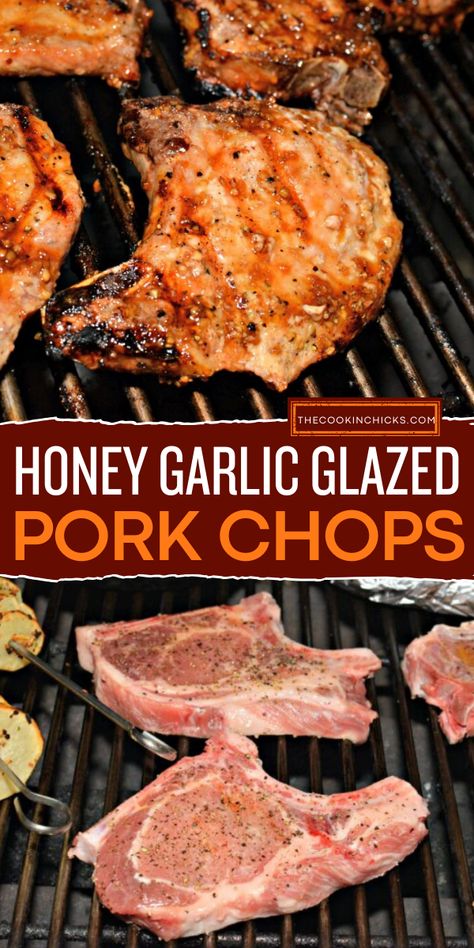 This easy honey garlic glazed pork recipe is best to enjoy by families for any occasions. Packed with flavors, this summer grill menu can be prepared as 4th of July food and easy meals for father's day. Don't miss this pork chop recipe to be part of your family menu! Honey Glazed Pork Chops, Keto Bread Easy, Honey Pork Chops, Pork Chop Recipes Grilled, Italian Chicken Pasta, Parmesan Cheese Sauce, Honey Garlic Pork Chops, Chicke Recipes, Glazed Pork Chops