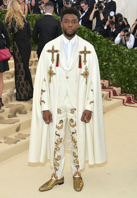 The 2018 Met Gala theme was "Heavenly Bodies: Fashion and the Catholic Imagination". This article takes a look at the outfits that the invitees wore. It is an interesting take on when it is appropriate for scared ideals to be adapted. Heavenly Bodies, Shoes Illustration, Chadwick Boseman, Shoes Teen, Latest Shoe Trends, Clothing Manufacturer, Men Looks, Celebrities Male, Dr. Martens