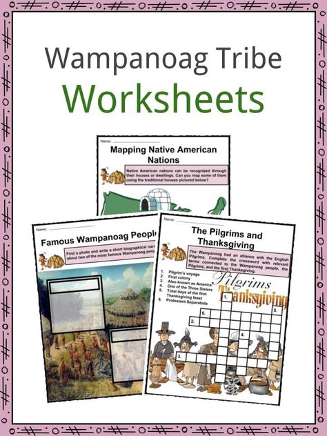 Wampanoag Indians, Native American Facts, Native American Kachina Dolls, Thanksgiving Classroom, 1st Grade Math Worksheets, Homeschool History, History For Kids, Teacher Worksheets, Teaching Activities