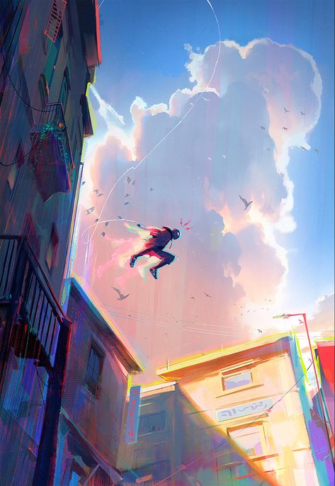 Spiderman, Building, Twitter, Art