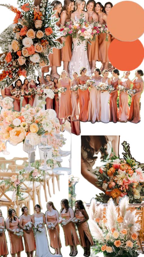 Apricot wedding color theme Sunset Wedding Theme, Apricot Wedding, Orange Wedding Colors, Wedding Decor Inspiration, Sunset Wedding, Wedding Theme Colors, Orange Wedding, Champagne Wedding, Wedding Arrangements