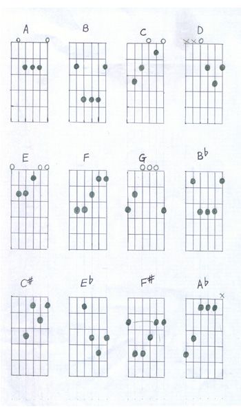 Guitar finger chart for beginners Guitar Notes Chart, Acoustic Guitar Notes, Learn Acoustic Guitar, Acoustic Guitar Chords, Guitar Fingers, Yamaha Guitar, Acoustic Guitar Case, Basic Guitar Lessons, Guitar Notes