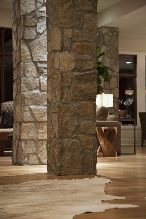 Columns! Stone Columns, Fireplace, Stone, Home Decor, Home Décor