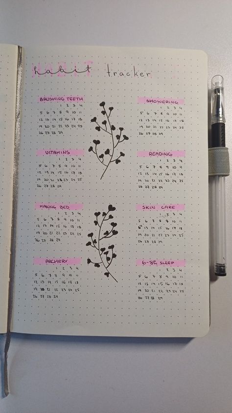 February Habit Tracker, Journal 2024, Symptom Tracker, Habit Tracker Bullet Journal, Bullet Journal Design Ideas, Habit Tracker, Bullet Journal Ideas Pages, Journal Design, Year 2024