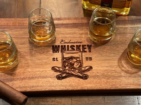 Beer Flight Tray, Beer Flight, Engraved Whiskey Glass, Bourbon Whiskey, Bourbon, Whiskey, Decorative Tray, Barware, Flight