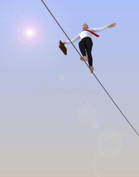 Businessman tightrope walker. Acrobat businessman, with briefcase in hand #Sponsored , #SPONSORED, #Affiliate, #tightrope, #briefcase, #hand, #walker Tightrope Walker, Business Man, Stock Images Free, Stock Illustration, Stock Images