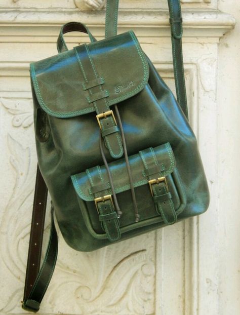 Green Leather Backpack, Leather Backpack Pattern, Stylish Leather Bags, Mens Sandals Fashion, Vintage Leather Backpack, Handmade Leather Backpack, Brown Leather Backpack, Backpack Pattern, Bags Leather Handbags