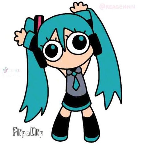 Really Cute Drawings, Miku Full Body Picture, Miku Animation, Miku Funny, Silly Drawings Doodles, Silly Things To Draw, Miku Drawing, Miku Hatsune Vocaloid, Miku Cosplay