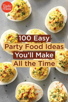 Friendsgiving Picnic, Group Appetizers, Devilish Eggs, Easy Party Foods, Easy Party Food Ideas, Devil Eggs, Happy Habits, Devilled Eggs, Baking Secrets