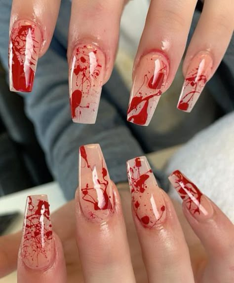 Coffin Halloween, Halloween Nail Art Easy, Unghie Nail Art, Halloween Acrylic Nails, Cute Halloween Nails, Acrylic Coffin, Nails 2020, Halloween Nail Designs, Halloween Nail