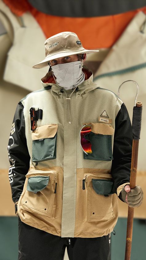 Kith for Columbia PFG (Performance Fishing Gear) Fishing Aesthetic Outfit, Fishing Jacket, Clothes Reference, Fishing Gear, City Life, Fishing Boats, Cyberpunk, Fashion Illustration, Columbia