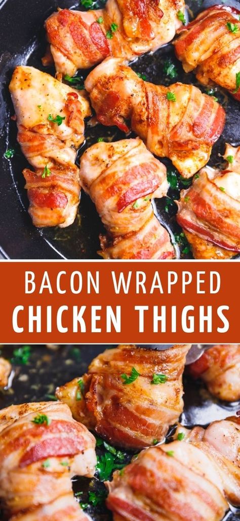 Keto Bacon Wrapped Chicken, Bacon Wrapped Chicken Thighs, Baked Bacon Wrapped Chicken, Bacon Wrapped Chicken Recipes, Chicken Thigh Recipes Healthy, Keto Chicken Thighs, Keto Chicken Thigh Recipes, Bacon Seasoning, Chicken Receipes