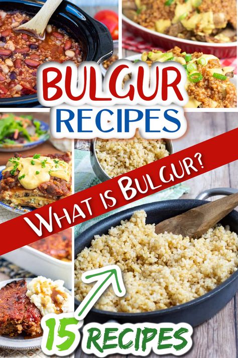 Although bulgur is not as well known as other grains like rice, barley, and quinoa, it is by far my favorite due to its versatility. Let me show you why with this guide explaining what bulgur is and how to cook and use it in recipes. Bulgar Recipes, Bulgur Wheat Recipes, Bulgur Recipes, Easy Crepe Recipe, Bulgur Wheat, Roll Ups Recipes, Wheat Recipes, Vegan Side Dishes, Turkish Recipes