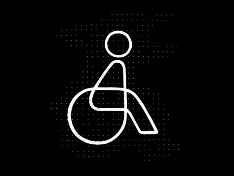 Wheelchair icon by Kakha Kakhadzen on Dribbble Toilet Signage, Toilet Icon, Wc Sign, Bubble Diagram, Pictogram Design, Chairs Logo, Wayfinding Signage Design, Restroom Design, Life Skills Special Education