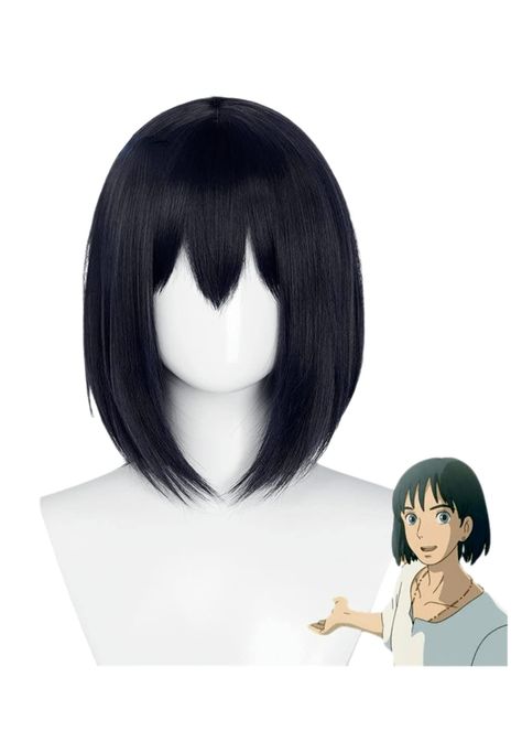 PRICES MAY VARY. Characters & Material: Nezuko cosplay or any other roles you want to play freely and creatively. High heat resistant imported synthetic fiber, can be styled within 356°F.Soft and comfortable.Natural as real hair.the character is highly restored . Feature: Nezuko wig is suitable for head circumference 19.68"-23.62"(50-60cm), length 13.77"(35CM).Petal lace rose breathable inner net with elastic pull-tab. Wig is designed with 2 adjustable straps , 2 hooks & soft breathable material Howl Cosplay Black Hair, Nezuko Wig Styling, Anime Hair Wig, Howl Cosplay, Nezuko Wig, Tokito Wigs, Nezuko Cosplay, 40 Inch Cosplay Wig Black, Fancy Ball