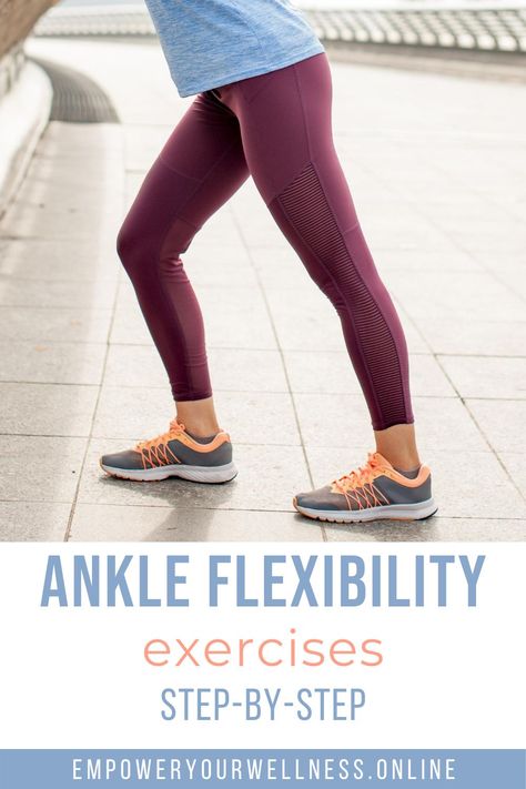 Stretches For Ankle Pain, Ankle Flexibility Stretches, Ankle Stretches For Runners, Ankle Flexibility Exercise, Hip Flexibility Exercises, Stretching For Flexibility, Runners Yoga, Ankle Dorsiflexion, Ankle Rehab