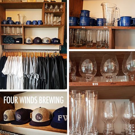 Restaurant Merchandise Ideas, Brewery Merchandise Display, Taproom Design, Beer Merch, Craft Beer Shop, Beer Merchandise, Swag Ideas, Beer Shop, Store Design Boutique