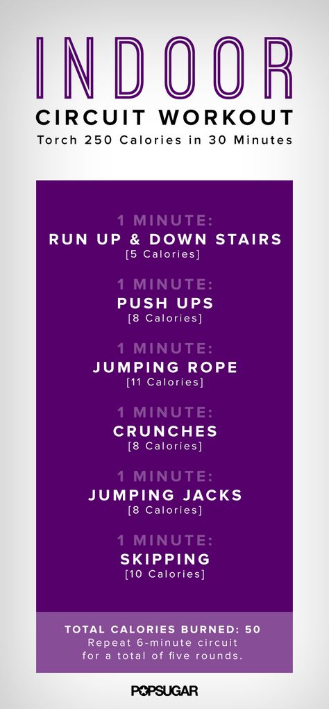 Indoor Circuit Workout Poster | POPSUGAR Fitness 300 Calorie Workout, Calories Workout, Circuit Training Workouts, Calorie Workout, Indoor Workout, Workout Exercises, Workout Posters, Popsugar Fitness, Circuit Workout