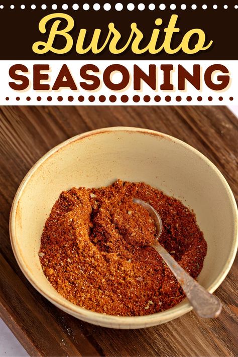 Try this homemade burrito seasoning to kick up your meals! This mixture of cumin, paprika, garlic powder, oregano, cayenne pepper, and more is to die for! Burrito Meat Seasoning, Burrito Seasoning Recipe, Burrito Seasoning, Diy Seasonings, Spice Rubs, Homemade Spice Mix, Spice Blends Recipes, Meat Seasoning, Seasoning Recipe