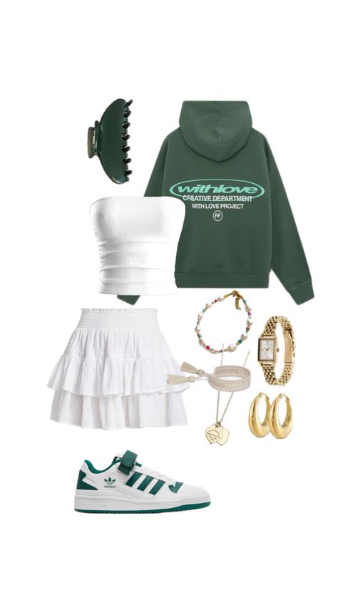 Green Adidas Forum Low Outfit #style #outfit #outfitideas #outfitinspiration #adidas Green Addidas Outfits Girl, Green Adidas Tops With Logo, Green Adidas Forum, Adidas Forum Mid Green, Adidas Forum Low White Green, Adidas Outfit, Green Outfit, Fitness Inspo, Summer Outfits