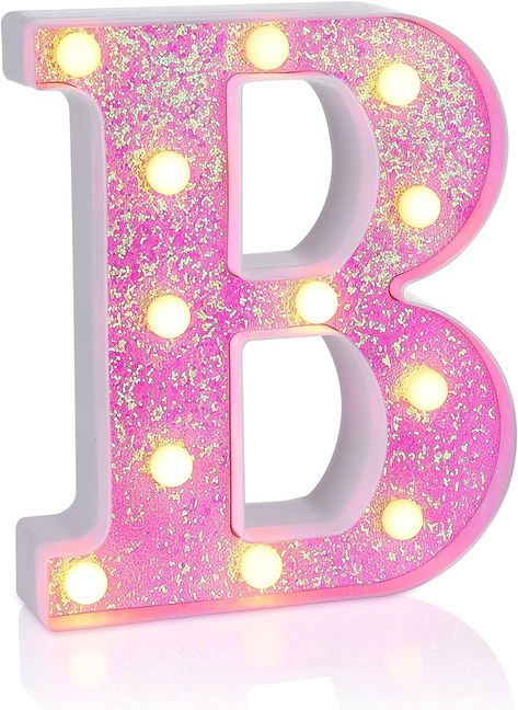 the letter B with lights Girly Bedding, Bachelorette Pink, Girls Desk, Led Letter Lights, Hey Barbie, Bippity Boppity Boo, Barbie Bachelorette, Princess Bedrooms, Taylor Swift Birthday Party Ideas