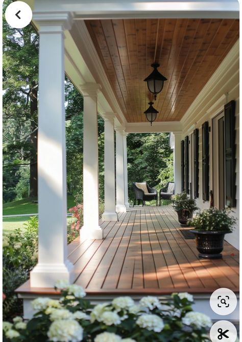 Add On Front Porch, Off Center Front Door Porch, Front Porch Flooring, Traditional Front Porch, Covered Porch Ideas, Exterior House Colors 2023, Pantry Door Ideas, Summer Front Porch Ideas, Front Porch Columns