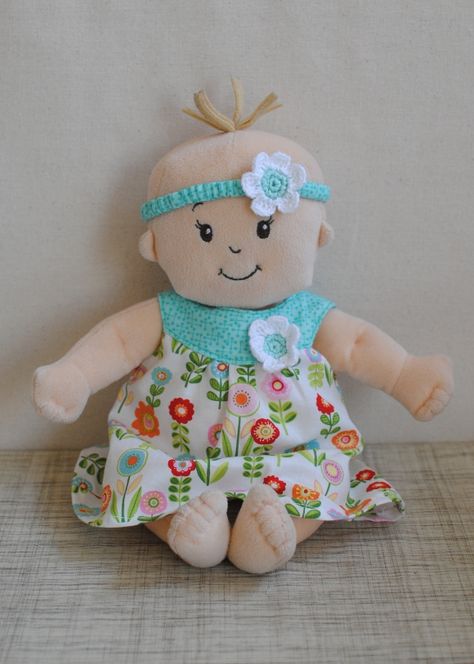 (Cabbage Patch Preemie?) Baby Stella Pattern, Baby Stella Doll Clothes, Stella Doll, Baby Stella Doll, Couple Dresses, Baby Stella, Baby Doll Pattern, Homemade Dolls, Rag Doll Pattern