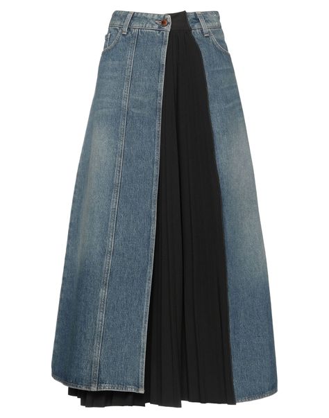 tela, denim, plissè, brand logo, fantasia bicolore, vita con passanti, interno sfoderato, bottoni, cinque tasche, lavaggio medio , Colore: Blu , Taglia: 42 Asian Prom Dress, Gonna Jeans, Denim Skirts Online, Denim Jacket With Fur, Moda Jeans, Denim Skirt Women, Denim Skirts, Fashion Hacks Clothes, Skirts Online