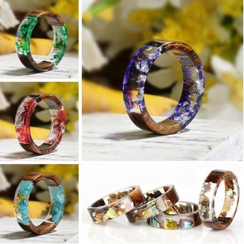 Great materials and good designs of valentine's day wood resin ring transparent epoxy resin ring fashion handmade dried flower wedding jewelry love ring for women new design will give you the exact pearl rings, rings for men and cubic zirconia engagement rings you like. Come here and buy those pretty little rings from liuyang020. Turquoise Diamond Rings, Flower Transparent, Fire Opals Jewelry, Flower Handmade, Resin Ring, Rings Jewelry Fashion, Jewelry Birthday, Birthday Jewelry Gift, Wood Resin