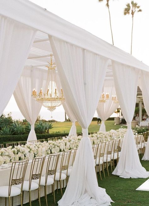 Wedding Tent With Drapes, Lobola Celebration, Budget Friendly Wedding Ideas, In Home Wedding, Home Wedding Ideas, Wedding Ideas On A Budget, Montage Laguna Beach, Wedding Setup, Dream Wedding Decorations