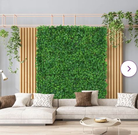 Artificial Vertical Garden, Artificial Grass Wall, Privacy Fence Panels, Interior Design Per La Casa, Artificial Plant Wall, Organizing Hacks, Artificial Boxwood, Wall Background, Living Wall