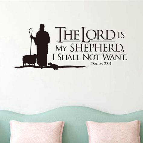 Cheap Wall Stickers, Buy Directly from China Suppliers:Psalms 23 The LORD is My Shepherd Wall lettering Mural Vinyl Decals Bible Verse Wall Art Vinyl Stickers Christian Enjoy ✓Free Shipping Worldwide! ✓Limited Time Sale ✓Easy Return. Stickers Christian, Psalms 23, Wall Lettering, Wall Art Vinyl, Faith Journal, Psalm 23 1, The Lord Is My Shepherd, Cheap Wall Stickers, Wall Stickers Home Decor