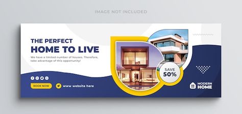 Dream home for sale real estate web bann... | Premium Psd #Freepik #psd Fb Cover Photos, Social Design, Timeline Cover, Modern Books, Fb Cover, Facebook Timeline Covers, Timeline Covers, Facebook Timeline, Fb Covers