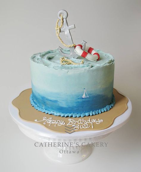 Nautical Cake Seaside Cake, Nautical Birthday Cakes, Marine Cake, Beach Birthday Cake, Boat Cake, Celebrities Quotes, Nautical Cake, Art Humor, Sea Cakes