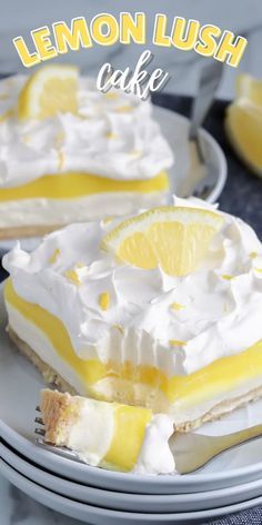 Lemon Lush Dessert, Lush Cake, Lemon Lush, Dessert Oreo, Fluff Desserts, Lemon Dessert Recipes, Desserts Easy, Lemon Desserts, Lemon Recipes