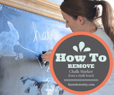 I went NUTS until I finally found this solution of how to remove chalk marker from a chalkboard! https://fantabulosity.com How To Clean Chalkboard, Chalkboard Projects, Chalkboard Writing, Chalkboard Markers, Marker Stain, Chalk Wall, Chalk Marker, Chalkboard Lettering, Liquid Chalk Markers