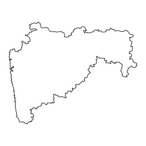 Maharashtra state map administrative div... | Premium Vector #Freepik #vector #state #maharashtra-map #territory #line-illustration Maharashtra Drawing, Maharashtra Illustration, Maharashtra Map, Evs Project, Cartoon Map, Map Sketch, Line Diagram, Birthday Background Images, Map Outline