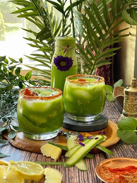 Summer Coolers Drinks Recipe, Summer Coolers Drinks, Refreshing Mocktail, Yogurt Jars, Khana Khazana, Ginger Honey Lemon, Veg Snacks, Summer Coolers, Drink Recipes Nonalcoholic