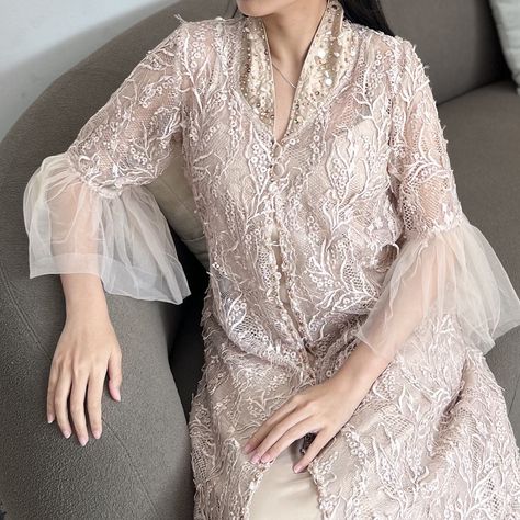 Embroidered outer paired with a fine ruffle tulle inner combines intricate detail with a touch of whimsy for a truly refined look. Minna Dress in Nude by @jakahong Available at Dresshaus.com Minna Dress, Quick Saves