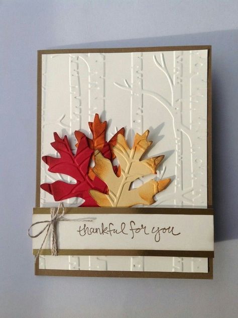 Thanksgiving Cards Cricut, Stampin Up Fond Of Autumn Card Ideas, Diy All Occasion Cards, Diy Fall Birthday Cards, Fall Diy Cards Handmade, Autumn Cards Handmade Ideas, Fall Homemade Cards, Thanksgiving Handmade Cards, Stampin Up Fall Cards