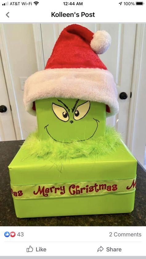 Unique Gift Wrapping Christmas, Christmas Gift Wrapping Diy, Christmas Gift Themes, Vintage Christmas Party, Christmas Wrapping Diy, Grinch Christmas Party, Grinch Christmas Tree, Grinch Who Stole Christmas, Grinch Party