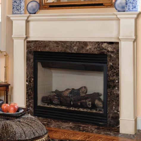 Fireplace Mantel: Pearl Mantels Richmond Wood Fireplace Mantel Surround - 550-48 Fireplace Mantel Surround, Fireplace Mantel Designs, Fireplace Mantel Surrounds, Mantel Surround, Mantel Ideas, Wood Mantle, Wooden Fireplace, Wood Fireplace Mantel, Mantel Design